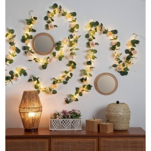 LED Vine Garland Warm String Light Green - West & Arrow