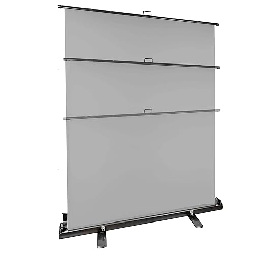 Pixapro Foldaway Grey Screen Background Stand Photography Lighting Kit Self Portrait Photo Pop Up Self Tape Backdrop Poles Beginners Collapsible Photoshoot Studio (1.5x2m, Grey) - 1.5mx2m - Grey