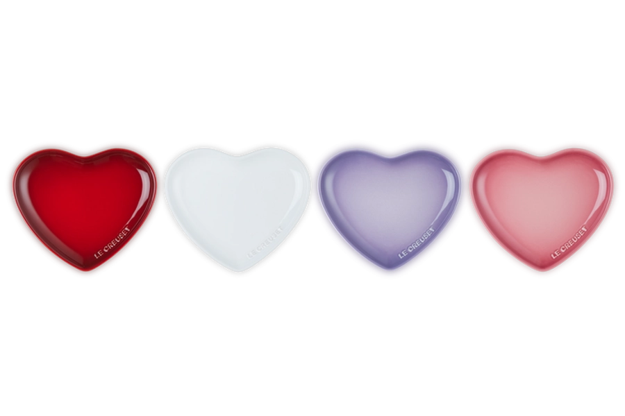 Stoneware Set of 4 Sphere Heart Plates | Le Creuset AU