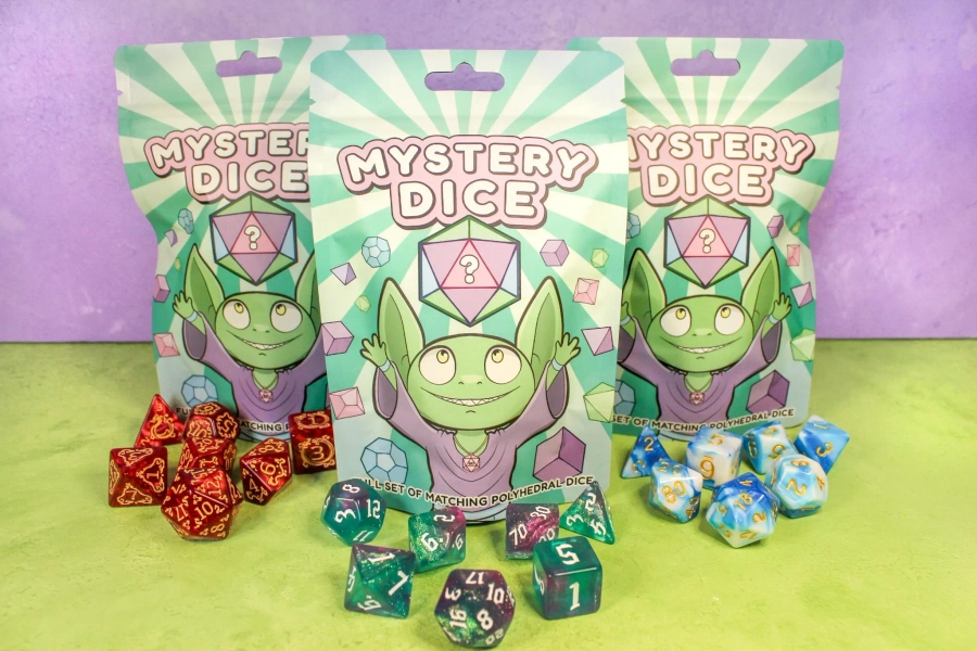 Mystery Dice Sets | Never the same DnD Dice | Dungeons and Dragons Gift | Independent unique design | Over 180 different sets available!