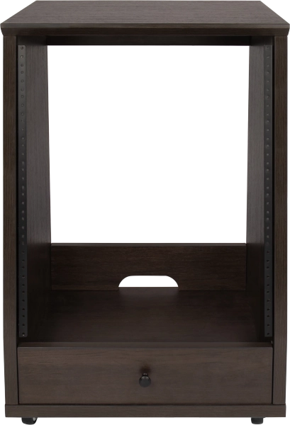 Gator Frameworks Elite 12U Angled Studio Rack - Dark Walnut Brown