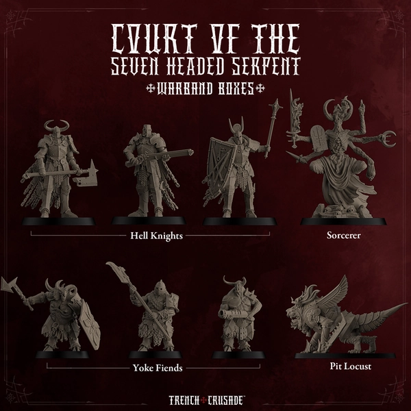 Trench Crusade - Court of the Seven Headed Serpent Warband