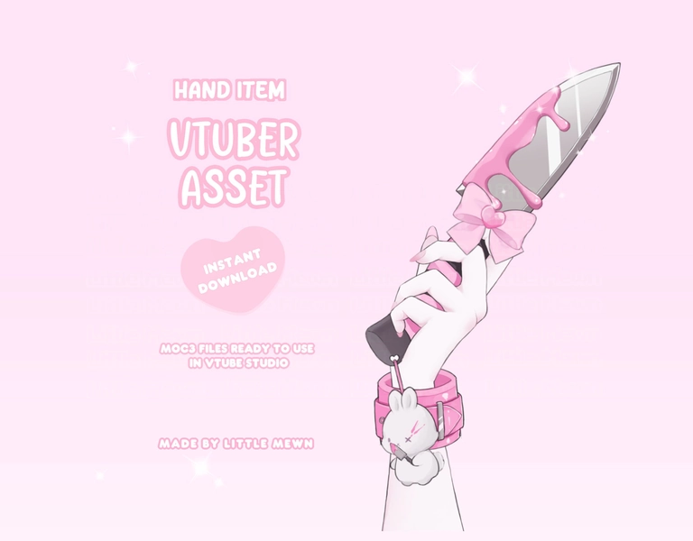 VTuber Asset | Rigged Cute Cutting Knife