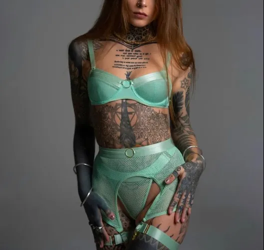 Transparent bra kit | Mint Green / L