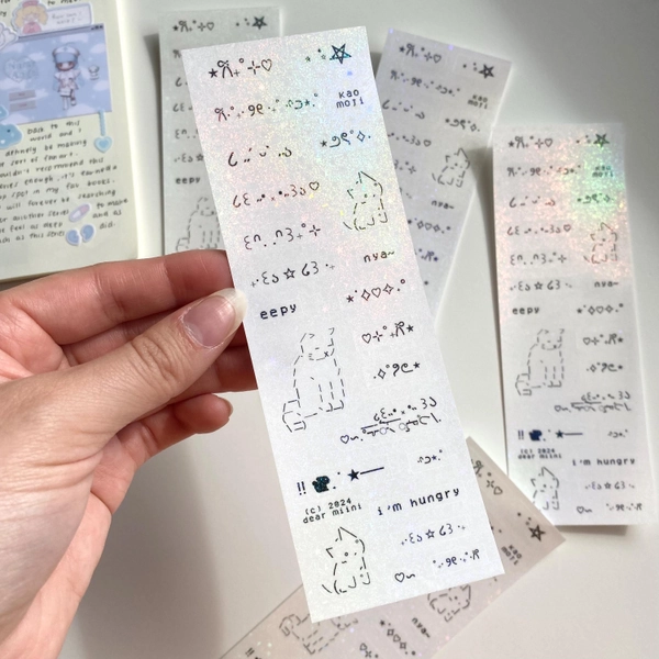 White Label Emoji Sticker Sheet | Cute Stickers, Deco, Korean Stationery, Penpal, Journaling, Planner Stickers
