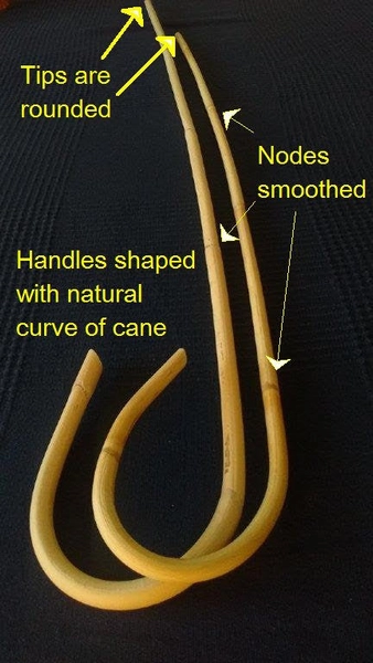 Spanking Rattan cane crook handle - 72 - 76 cm x 8-9 mm