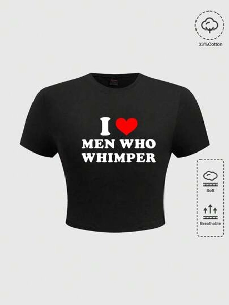 ROMWE Grunge Punk Y2K Dark Gothic Spider Eye Graphic Slogan Print Cotton Blend Crew Neck Fitted Waist T-Shirt