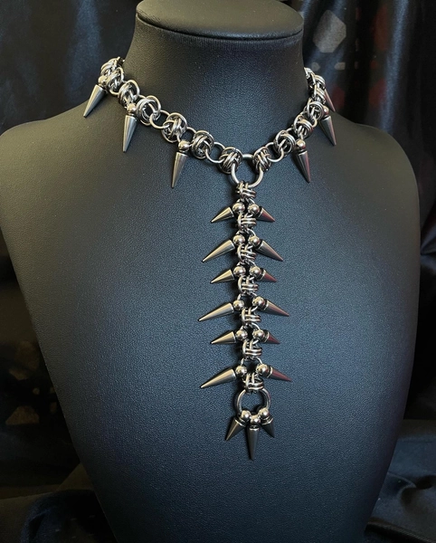 Collar de columna vertebral / gargantilla /chainmaille/ ciempiés