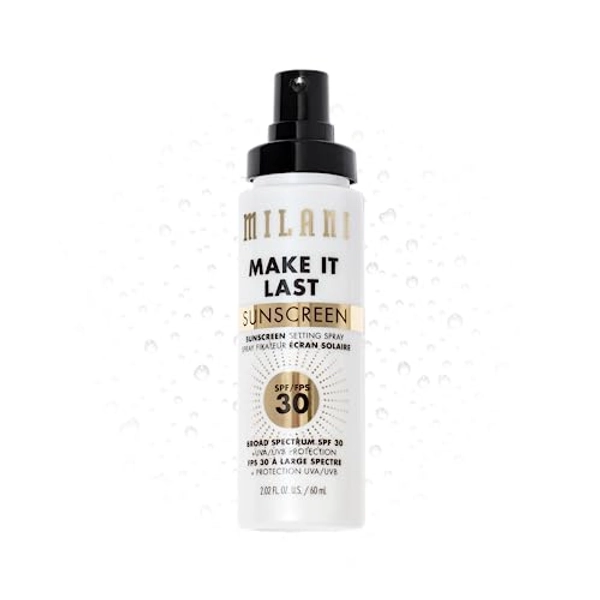 Milani Make It Last Sunscreen - Sunscreen Setting Spray with SPF 30 - Makeup Primer and Setting Spray with SPF30 Sunscreen, Long Lasting Makeup Finishing Spray