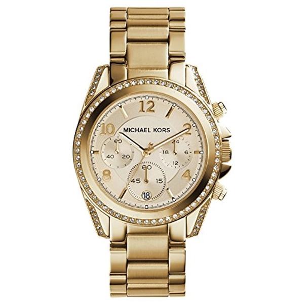 Michael Kors Women's Watch BLAIR, 39mm Case Size, Quartz Chronograph Movement, Stainless Steel Strap