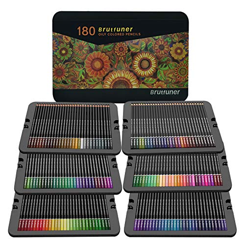180 Colored Pencils Set for Children & Adults Coloring Books, Artist Drawing, Sketching, Crafting - 180 colors