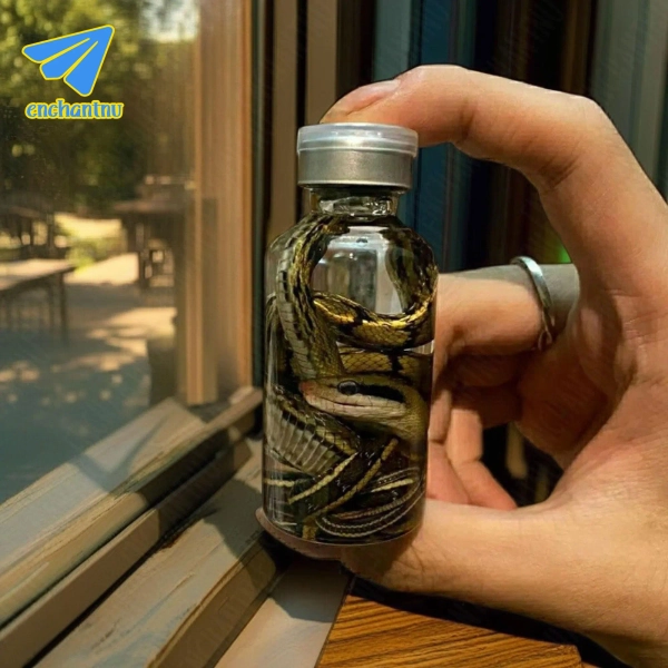 Real Snake Wet Specimen, Serpent Ethical Taxidermy, Green Stuffed Snake, Real Animal Wet Specimen, Halloween Decoration, Gift For Him