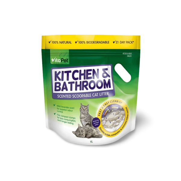 Scoopable Cat Litter Kitchen And Bathroom Scented