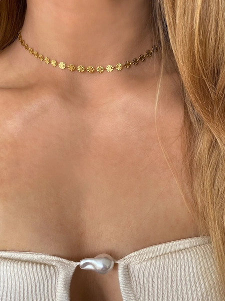 18k gold plated Choker, Sun Necklace, Gold Sun Choker, Boho Necklace, Sun Necklace gold, Dainty Chain Choker