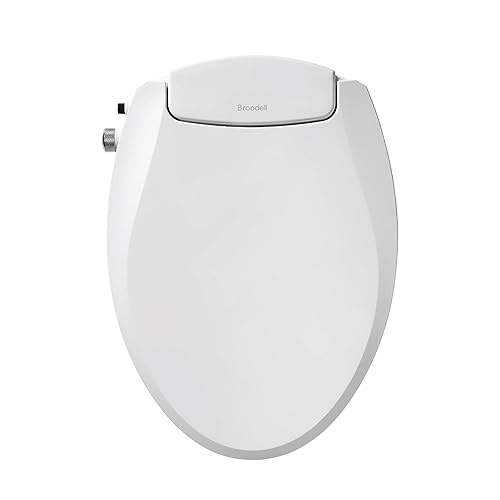Brondell Bidet Toilet Seat Non-Electric Swash Ecoseat, Fits Elongated Toilets, White - Dual Nozzle System, Ambient Water Temperature - Bidet with Easy Installation - S101 - Elongated