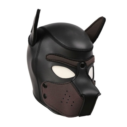 Colored Puppy Play Mask (8 Colors) - Brown Mens