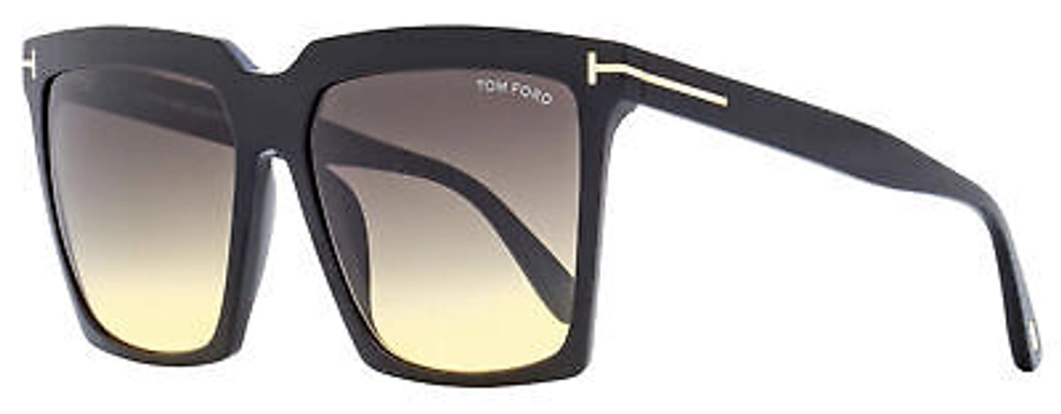 Tom Ford Square Sunglasses TF764 Sabrina-02 01B Black 58mm FT0764 889214096425 | eBay