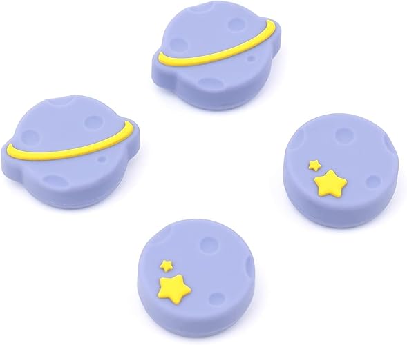 GeekShare Thumb Grip Caps Compatible with Nintendo Switch/OLED/Switch Lite,Soft Silicone Joystick Rocker Cover,4PCS (Purple)
