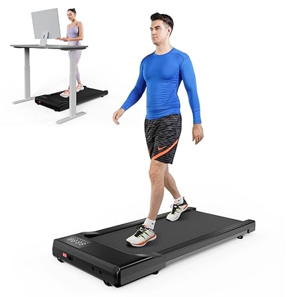 SupeRun Walking Pad, Under Desk Treadmill, 3 in 1 Portable Treadmill with Remote Control LED Display, 2.5 HP Quiet Walking Jogging Machine for Office Home Use, 250 Lbs Capacity