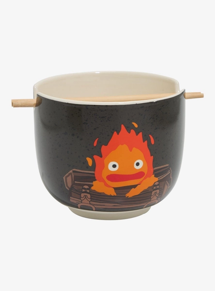 Studio Ghibli® Howl's Moving Castle Calcifer Ramen Bowl with Chopsticks - BoxLunch Exclusive