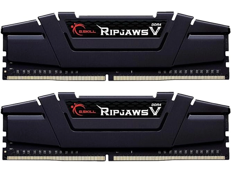 G.SKILL Ripjaws V Series (Intel XMP) DDR4 RAM 64GB (2x32GB) 3200MT/s CL16-18-18-38 1.35V Desktop Computer Memory UDIMM - Black (F4-3200C16D-64GVK) - 64gb - Single - black