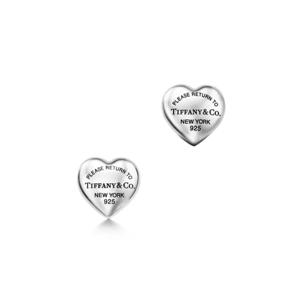 Return to Tiffany® Full Heart Earrings in Sterling Silver
