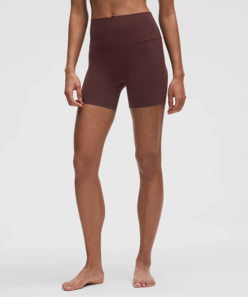 lululemon Align™ High-Rise Short 6" - Linear Wordmark Goodnight Plum Multi - 14