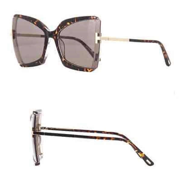 Tom Ford GIA Gia TF766 56J Tortoise Butterfly Oversized Sun Frame 63-19-135  | eBay