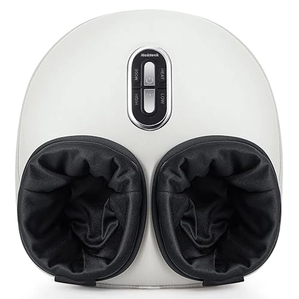Nekteck Shiatsu Foot Massager Machine with Soothing Heat, Deep Kneading Therapy, Air Compression, Improve Blood Circulation and Foot Wellness,Relax for Home or Office Use(Beige)