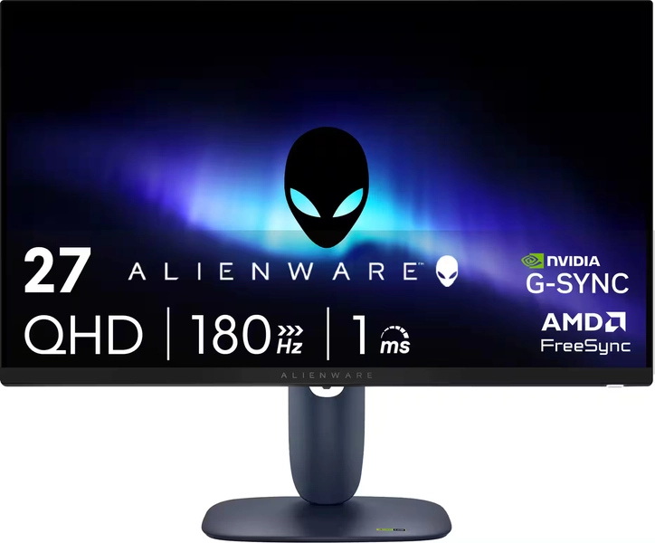 Alienware - AW2725DM 27" IPS LED QHD 180Hz 1ms FreeSync and G-Sync Gaming Monitor with HDR (HDMI, DisplayPort) - Black