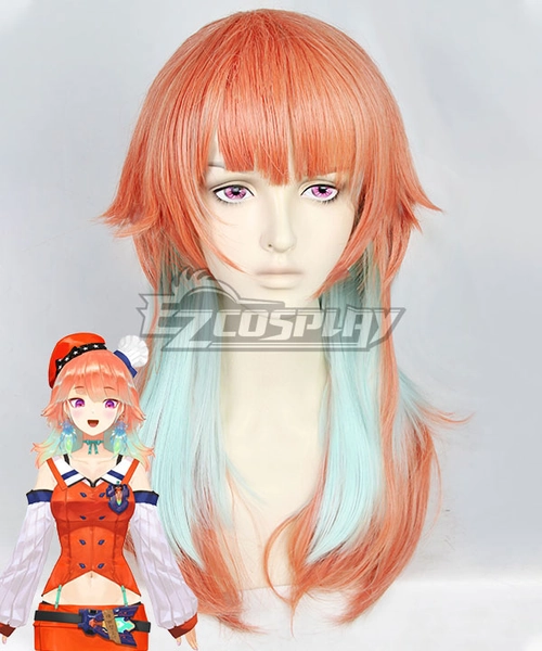 Hololive Youtuber Vtuber Takanashi Kiara Orange Cosplay Wig