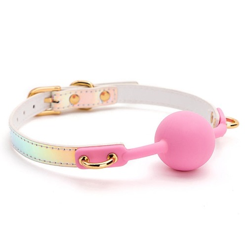 Tie Dye Pastel Ball Gag - Pink
