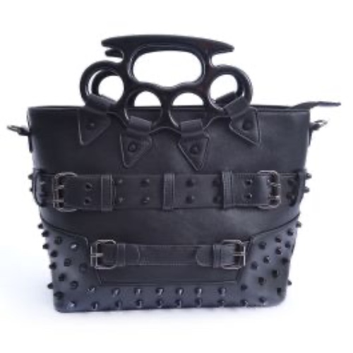 Vixxsin Pleaser Punk Goth Studded Knuckleduster Bag 