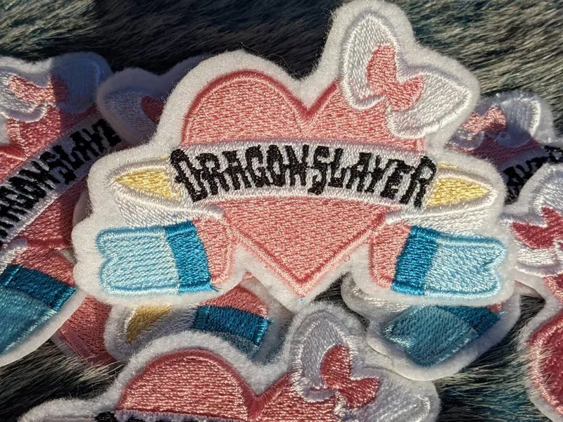 Dragon Slayer Sylveon iron on patch 85mm