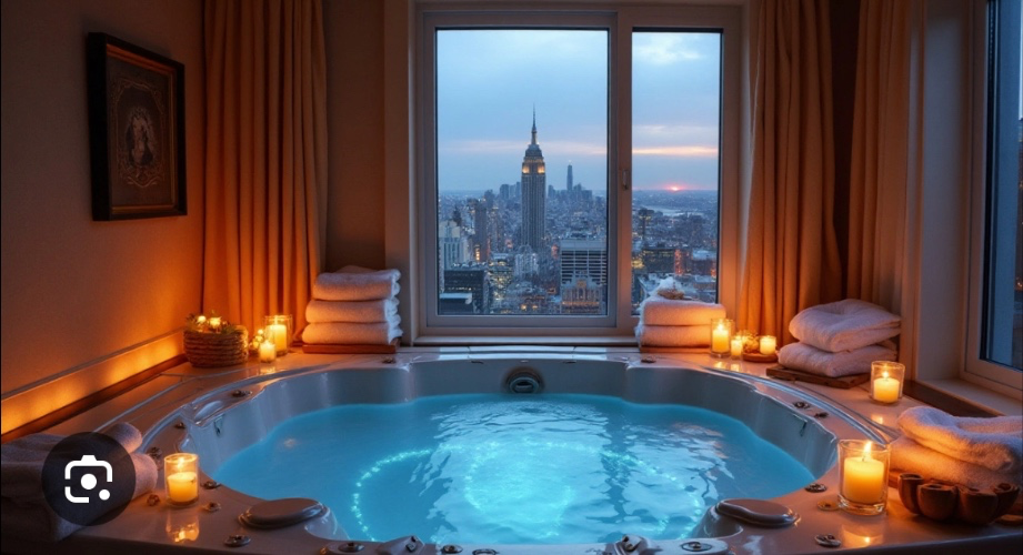 1.5 hours at hot tub room 