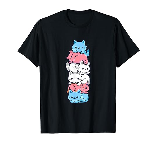 Transgender Pride Cat LGBT Trans Flag Cute Cats Pile Gifts T-Shirt - Men - Purple Heather - Large