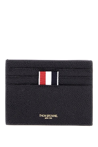Black Calfskin Credit Card Holder With Note Compartment For Men - OS