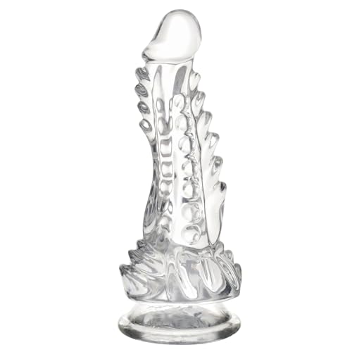 Wdrssfys Dragon Dildo,6.7 Inch Clear Dildo with Suction Cup for Hand-Free Play,Fantasy Dildo Adult Toys for Beginner Women and Couple - Clear - S