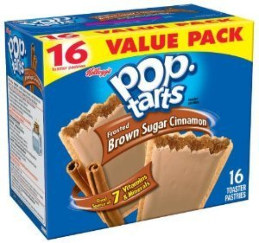 Kellogg's, Pop-Tarts, Frosted Brown Sugar Cinnamon, 16 Count, 33.6oz Box (Pack of 2) - Brown Sugar Cinnamon - 16 Count (Pack of 2)