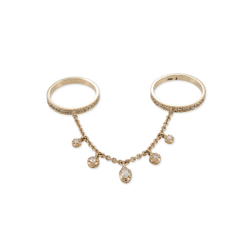 Jacquie Aiche - Sophia diamond chain connecting pave rings