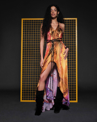 PHOENIX DRESS - ORANGE — Maria Kalkoff