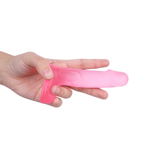 4 Inch Silicone Realistic Mini Dildo,Beginner Anal Plug,Soft Dildo with Curved Shaft and Balls,Sex Toy Women Men Couples.Experience Multi-Purpose Mini Style (Pink) - 