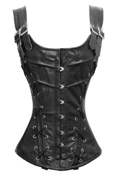 Luvsecretlingerie Heavy Duty 26 Double Steel Boned Waist Training Genuine Leather Overbust Tight Shaper Corset #8039