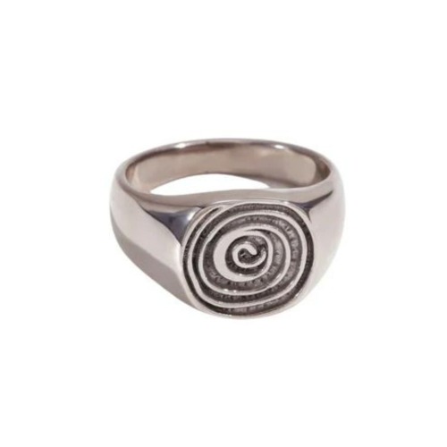 Jemma's Twirl Ring In Silver by RECREATION JEWELS