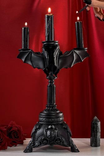 Noctium Candelabra | ONE SIZE / Black / 100% Resin