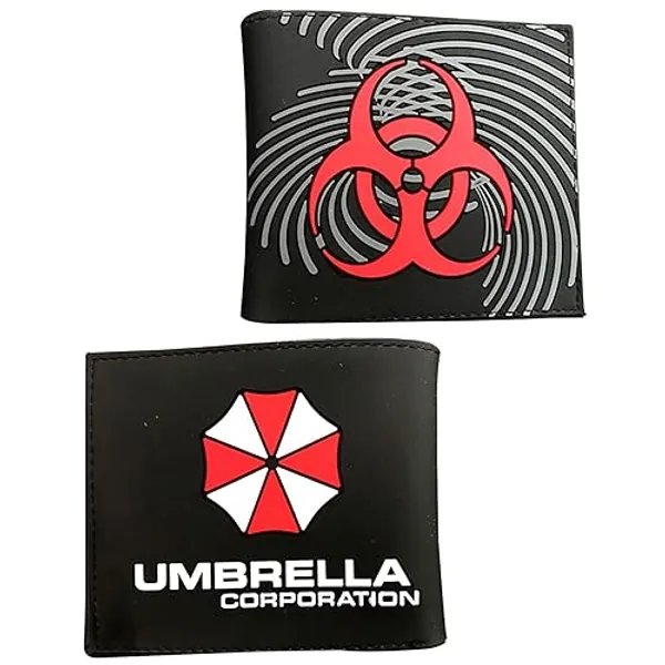 HINSCR Umbrella Corporation Wallet PU Leather Bi-fold Silicone Wallet for Men (style B) - B