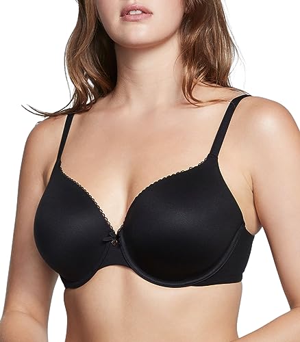 Victoria's Secret Women's Body by Victoria Full Coverage Lightly Lined T-Shirt Bra, Bras for Women (32B-40DDD) - Black Smooth - 34DD