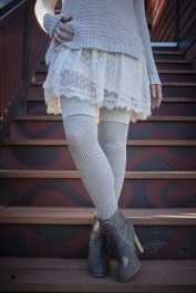 Extraordinary Wool Waffle Thigh High