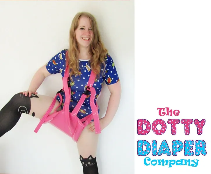 ABDL PVC Spreader Pants - Pink