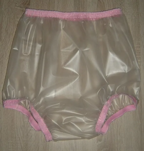 adult baby pvc breast high incontinence pants with wide elastic for extra comfort -side seams welded any size -choose color elastics